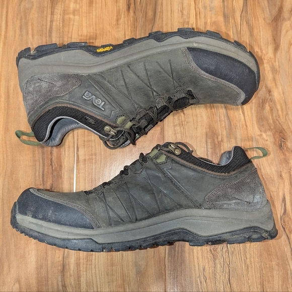 Teva Arrowood Riva Waterproof Hiking Shoes Men's 13 Olive Green Leather GUC - Picture 6 of 9